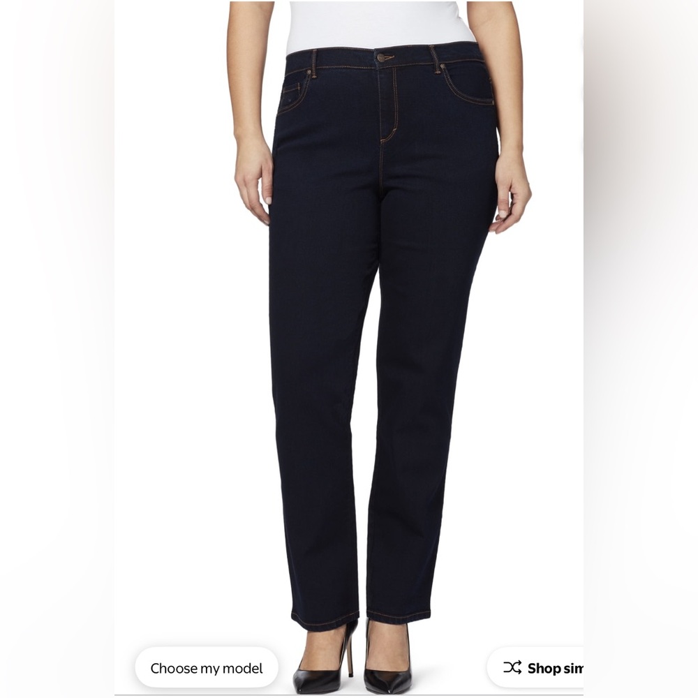 Gloria Vanderbilt Deep Navy Straight-Leg Jeans